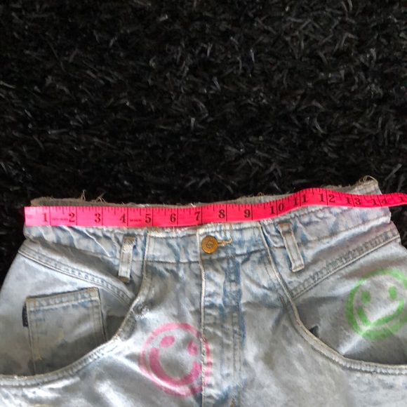 Custom painted smile jeans size 9 - Picture 7 of 10